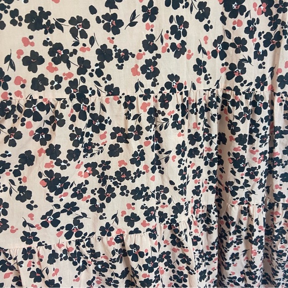 Johnny Was Calme 100% Cotton V Neck Tiered Maxi Dress Floral Sz XS Oversized - Picture 3 of 5